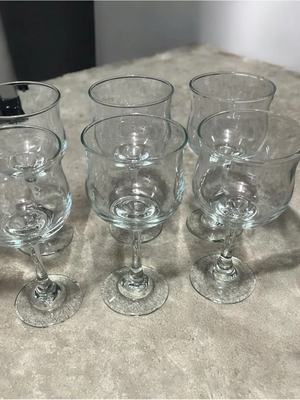 Set Of 6 Vintage Wine Glasses 1940’s Stemware